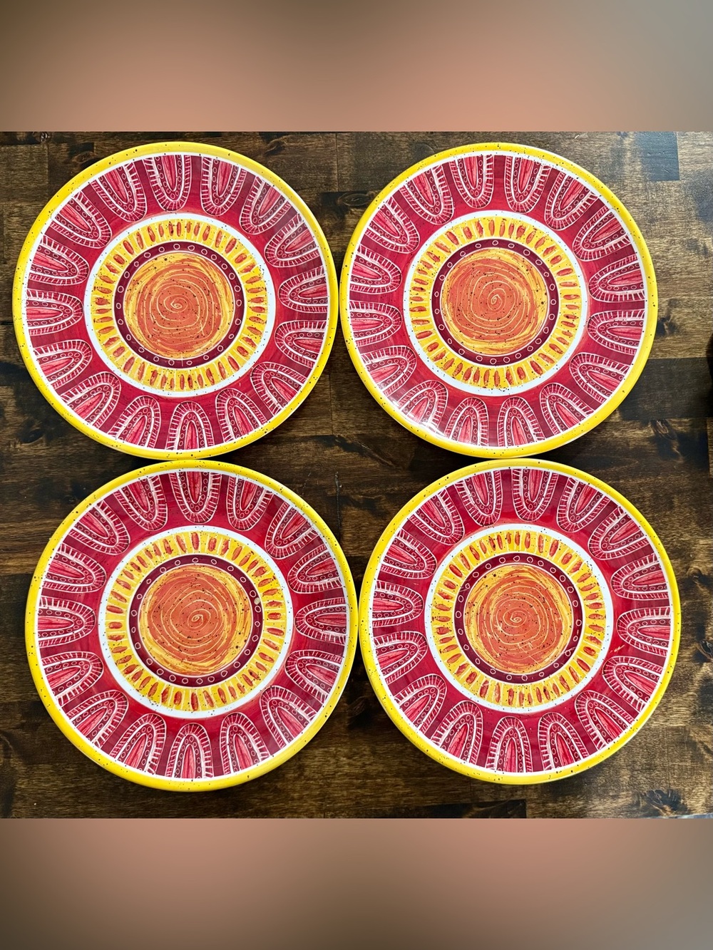 Certified International 'Tapas' by Joyce Shelton Melamine Plates, 9" set of 4